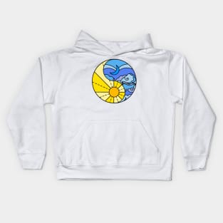 Colourful Ying Yang Sun and Moon Kids Hoodie